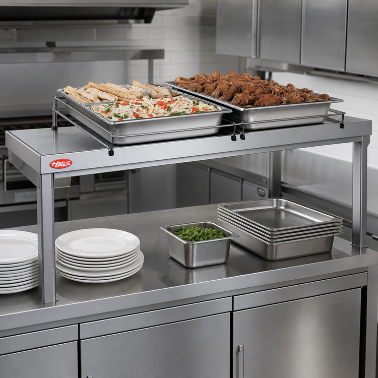 Product image #2 for Hatco Glo-Ray Free-Standing Heated Shelf, 60-Inch W x 12-Inch D, Stainless Steel Top
