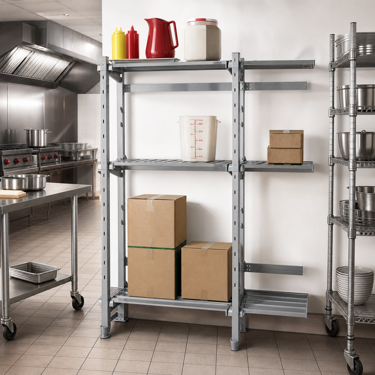 Product image #2 for New Age Right Upright for 18-Inch Cantilever Shelving, 21-Inch Deep x 72-Inch High
