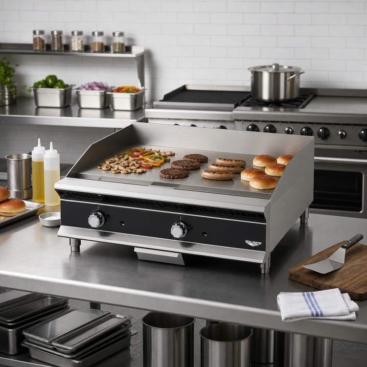 Product image #2 for Vollrath Heavy-Duty 36-Inch Manual Countertop Flat-Top Gas Griddle