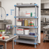Thumbnail image #2 for Quantum Millenia 5-Shelf Polymer Shelving Unit with Dunnage Stand, 60W x 18D x 86H, Gray