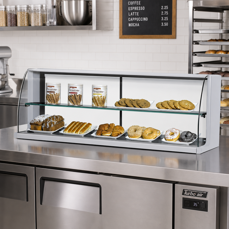 Product image #2 for Turbo Air TOMD-40HS High Model Top Display Dry Case Countertop Pastry Display Case, 39 Inch, 3 Cu. Ft.