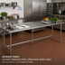 Thumbnail image #2 for Advance Tabco 10-Foot Stainless Steel Open Base Work Table, 120