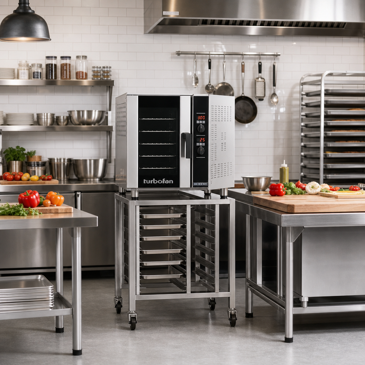 Product image #2 for Moffat Turbofan E33D5 24-Inch Wide Half-Size Electric Convection Oven, 5 Half-Size Sheet Pan Capacity, Digital Controls