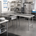 Thumbnail image #2 for John Boos Pro-Bowl L-Shaped Island Soiled Dishtable with Pre-Rinse Sink Bowl, Right-to-Left Operation, 60-In. Machine-to-Corner, 108-In. Corner-to-End