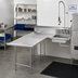 Thumbnail image #2 for Advance Tabco L-Shaped Left-Hand Dishlanding-Soil Dishtable with Pre-Rinse Sink, 119-Inch Long