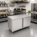 Thumbnail image #2 for John Boos 36 x 24 Inch Enclosed Work Table with Cabinet Base and Hinged Doors, 14-Gauge 300-Series Stainless Steel Top