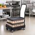 Thumbnail image #3 for Carlisle Cateraide Polyethylene Pan Carrier Dolly with Push Handle, Black, Holds 2 XT3000R Stacked