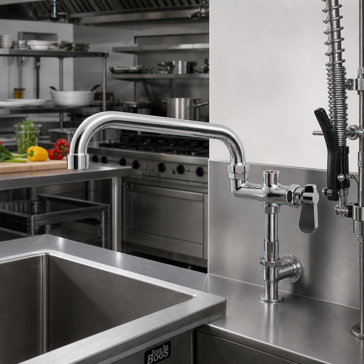 Product image #2 for John Boos 10-Inch Swing Spout Lead-Free Add-On Faucet for Pre-Rinse Units