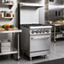 Thumbnail image #2 for Omcan 24-Inch Liquid Propane Commercial Gas Range with 4 Open Burners and Standard Oven