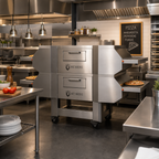 Thumbnail image #2 for Hot Rocks CLASSIC 7033 DOUBLE Double-Deck Stone Conveyor Pizza Oven, Natural Gas, Countertop, 70 x 33 Inch Baking Surface