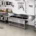 Thumbnail image #2 for John Boos Pro-Bowl 3-Compartment Sink with Dual Drainboards, 16