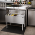 Thumbnail image #2 for 38 Inch Underbar Speed Multi Station Bar Ice Bin with Built-In 10-Circuit Cold Plate, Right Ice Bin, and Bottle Well