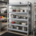 Thumbnail image #3 for Cambro Camshelving Premium 21 x 72 Inch 5-Shelf Vented and Solid Polymer Shelf Kit, Speckled Gray
