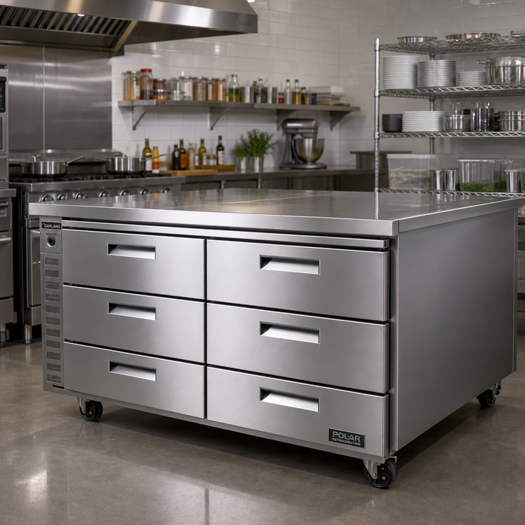 Product image #2 for Garland Polar Cuisine 72-Inch Remote Refrigerator Base with 6 Drawers