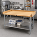 Thumbnail image #2 for Advance Tabco Bakers' Top Wood Work Table with Adjustable Undershelf, 72 x 30 Inches