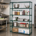 Thumbnail image #2 for Quantum 60-Inch Wide x 21-Inch Deep x 86-Inch High Green Epoxy Coated 5-Shelf Wire Shelving Starter Kit