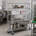 Thumbnail image #2 for Metro Super Erecta Super Adjustable Wire Stem Caster Cart, 48 x 18 x 69 Inches, 4-Shelf, Chrome, 900 lb. Capacity