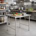 Thumbnail image #2 for NSG3030 30 Inches x 30 Inches Stainless Steel Open-Base Work Table, 36 Inches Height — 18-Gauge 430 Stainless Top