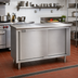 Thumbnail image #2 for Eagle Spec-Master 96-Inch x 30-Inch Enclosed Work Table with Sliding Doors and Cabinet Base, 14-Gauge Stainless Steel Top