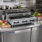 Thumbnail image #2 for Imperial (Middleby) IHPA-6-36SU 36-Inch Countertop Gas Hot Plate, 3 Open Burners, 3 Step-Up Burners, 192,000 BTU