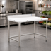 Thumbnail image #2 for 72-Inch x 24-Inch Poly Top Cutting Table with Stainless Steel Tubular Base and Removable Backsplash
