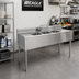 Thumbnail image #2 for Eagle 2200 Series Three-Compartment Underbar Sink Unit with Left Drainboard, 48 x 24 x 33-1/2 Inches