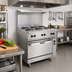 Thumbnail image #3 for Vulcan 36-Inch Electric Restaurant Range with 2 French Hotplates, 2 Hot Tops and Standard Oversized Oven, 208V