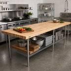 Thumbnail image #2 for John Boos BKSC08O Wood Work Table Top, Edge-Grain Northern Hard Rock Maple, 156 x 36 x 2-1/4 in., Penetrating Oil Finish, NSF