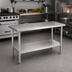 Thumbnail image #2 for John Boos Stallion Budget Stainless Steel Top Work Table, 48 x 18 Inches, with Adjustable Undershelf
