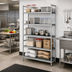 Thumbnail image #2 for Fermostock 5-Tier Starter Polymer Shelving Unit, 59 x 22 x 83 Inches, Gray