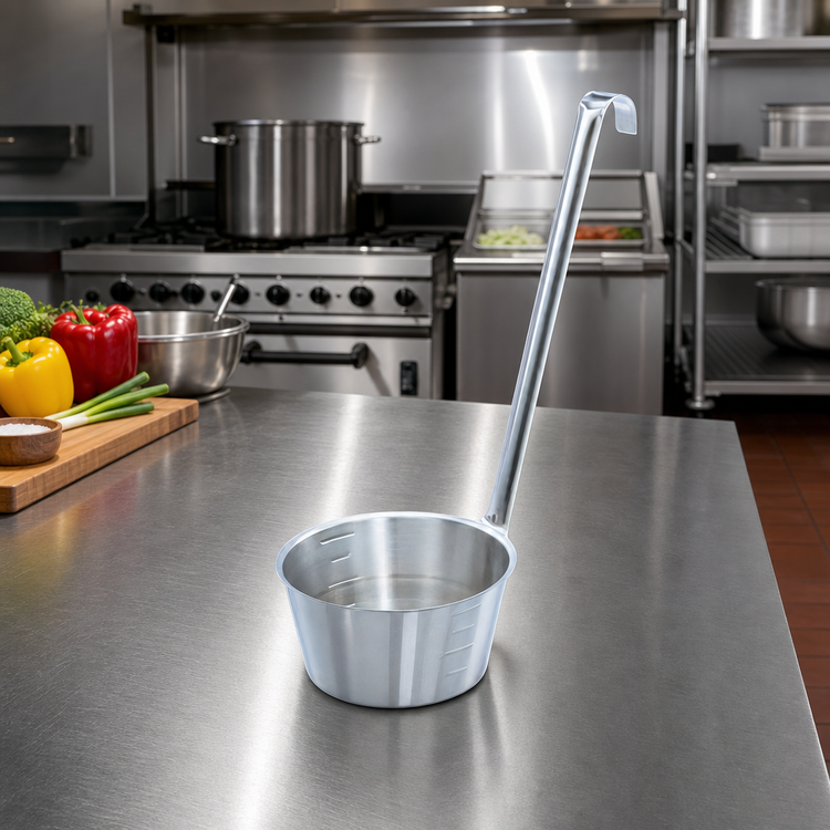 Product image #2 for Vollrath Stainless Steel 1-Quart Hooked-Handle Dipper with Graduation Marks