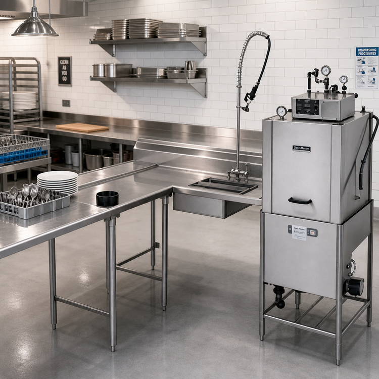 Product image #2 for Spec-Master SDTLL-120-14/3 Soiled Dishtable, Island Design, Left-to-Right Operation