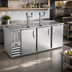Thumbnail image #2 for Beverage-Air DD78HC-S 78-Inch Three-Door Flat Top Direct Draw Beer Cooler with Dual Faucet Towers