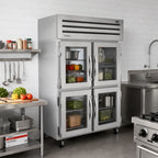 Thumbnail image #2 for True Mfg. - General Foodservice SPEC SERIES STG2RPT-4HG-2G-HC Two-Section Pass-Thru Glass-Door Reach-In Refrigerator, 38–53 Cu. Ft.