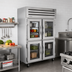 Thumbnail image #2 for SPEC SERIES Two-Section Pass-Thru Reach-In Refrigerator with 4 Front Glass Half Doors and 2 Rear Glass Doors