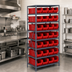 Thumbnail image #2 for Quantum Heavy-Duty Stationary Wire Shelving Unit with 8 Shelves and 28 Bins