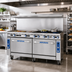 Thumbnail image #2 for Imperial Pro Series 72-Inch Gas Restaurant Range with 4 Open Burners, 48-Inch Griddle, Convection Oven and Open Cabinet Base