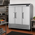 Thumbnail image #2 for Turbo Air Super Deluxe Three-Section Solid Door Reach-In Refrigerator, 64.1 Cu. Ft., Bottom Mount