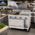 Thumbnail image #2 for Comstock-Castle F3430-24-2RB 48-Inch Gas Range with 24-Inch Griddle, 24-Inch Char-Broiler, 31-Inch Oven, and Cabinet Base