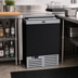 Thumbnail image #2 for Krowne 24-Inch Flat Top Bottle Cooler with Sliding Lid, Black Vinyl Exterior, 6-Case Capacity