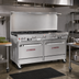 Thumbnail image #2 for Southbend Ultimate 60-Inch Gas Restaurant Range with 8 Open Burners and 2 Convection Ovens