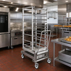 Thumbnail image #2 for Henny Penny MM216143 10-Level Crosswise EZ-In Stainless Steel Mobile Chicken Rack