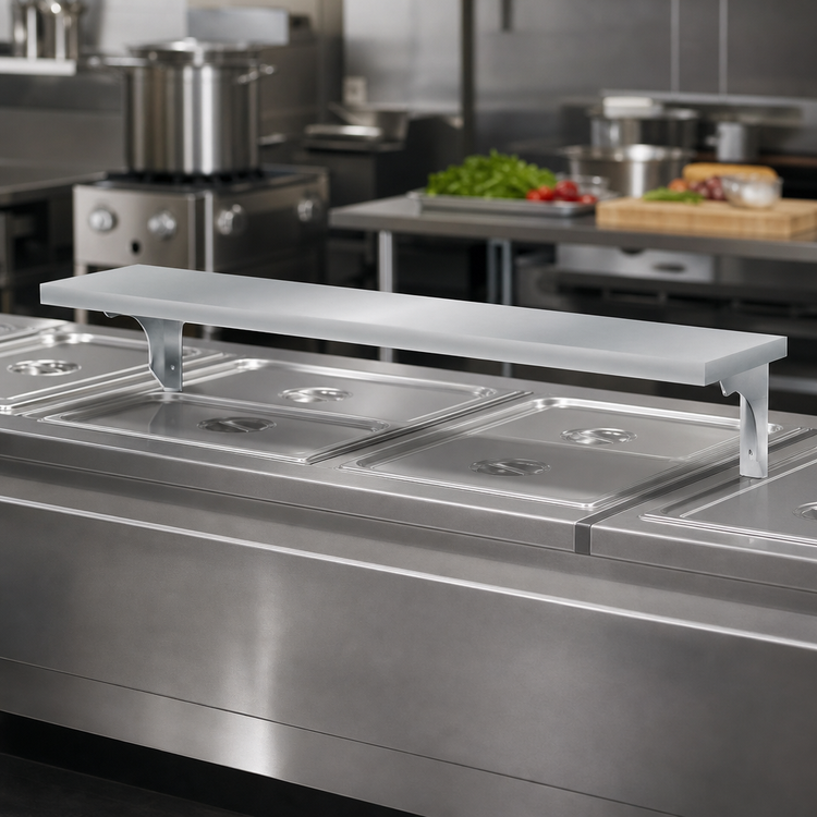 Product image #2 for Duke 7-Inch Wide Stainless Steel Carving Board with Fixed Brackets for 32-Inch Steam Tables