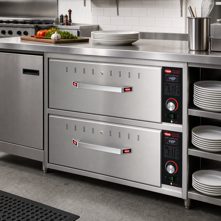 Product image #2 for Hatco HDW-2B Built-In Two-Drawer Stainless Steel Warming Drawer with Thermostatic Controls