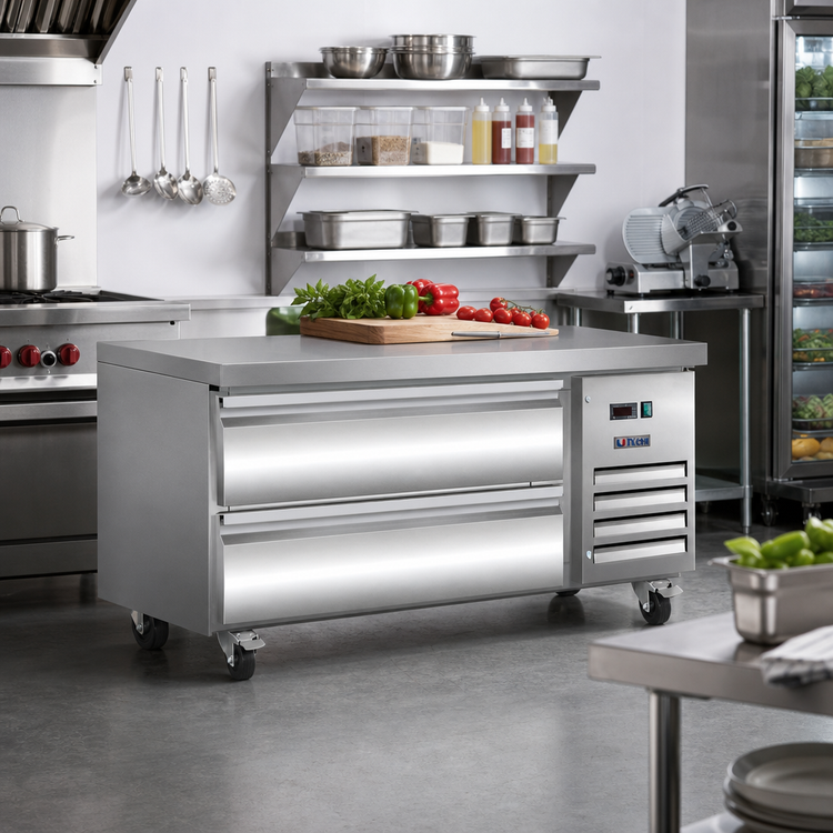Product image #2 for IKON Refrigeration 50-Inch Wide 2-Drawer Chef Base Refrigerator