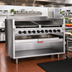 Thumbnail image #2 for Magikitch'n FM-RMB-672CR 72-Inch Floor Model Gas Radiant Charbroiler with Open Cabinet Base