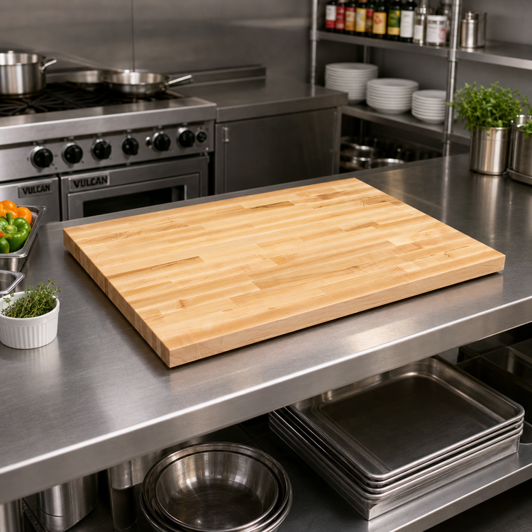 Product image #2 for John Boos Boos Block Blended Edge Grain Maple Kitchen Countertop, 36 x 25 x 1-1/2 Inch, Varnique Finish