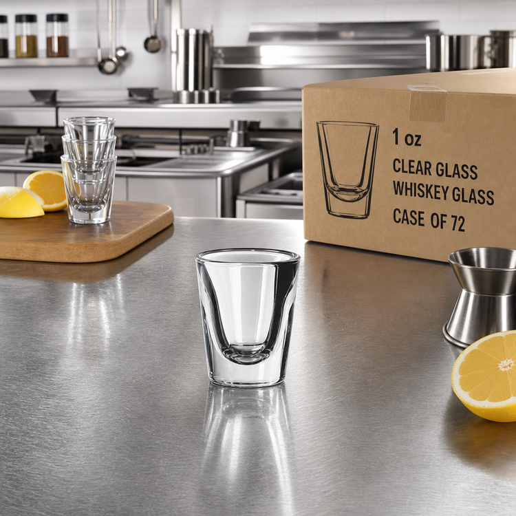 Product image #2 for Clear Glass Whiskey Glass, 1 oz, Case of 72