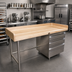 Thumbnail image #2 for Advance Tabco Bakers' Top Wood Work Table with 3 Drawer Tiers, 84 x 36 Inches