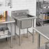 Thumbnail image #2 for Eagle Group 314 Series 1-Compartment Sink with Left Drainboard, 40-3/4 Inch Wide, 304 Stainless Steel